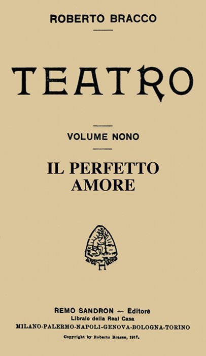 Il perfetto amore: Dialogo in tre atti cover