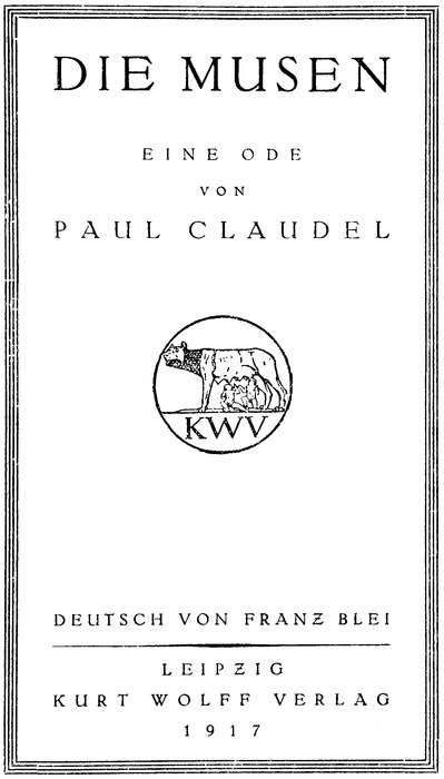 Die Musen: Eine Ode cover