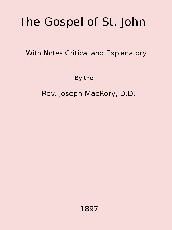 The Gospel of St. John cover