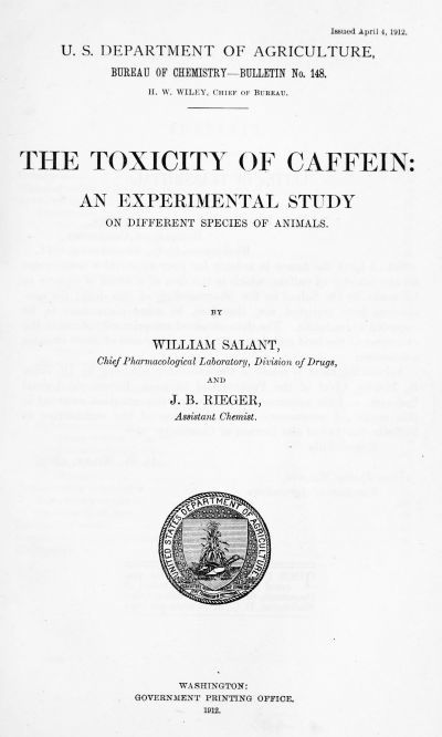 The Toxicity of Caffein: An experimental study on different species of animals cover