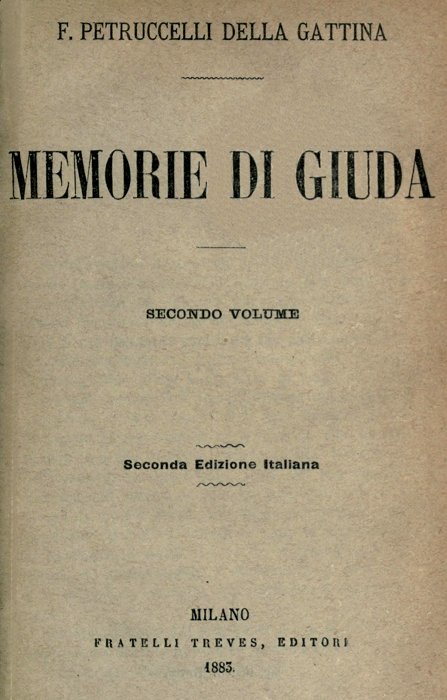 Memorie di Giuda, vol. II cover