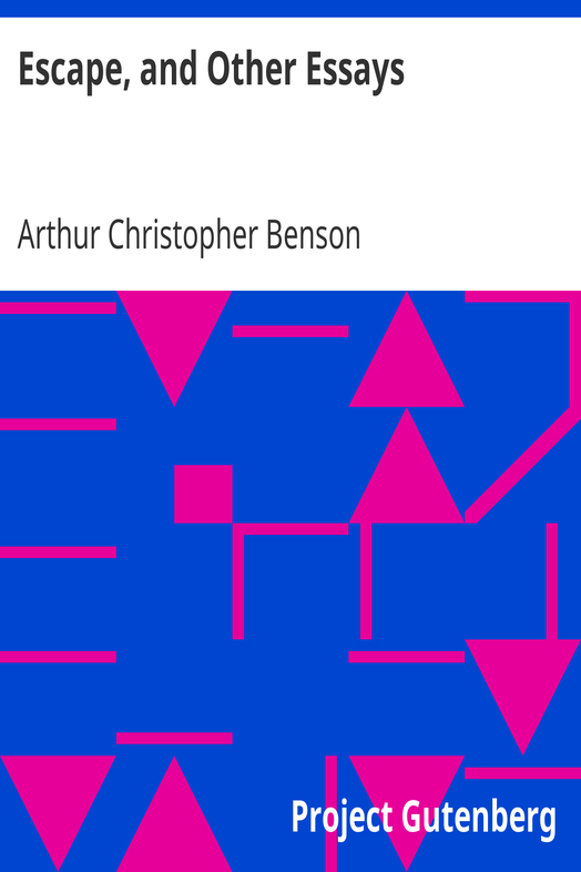 Escape, and Other Essays cover