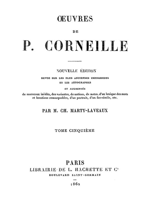 Œuvres de P. Corneille, Tome 05 cover