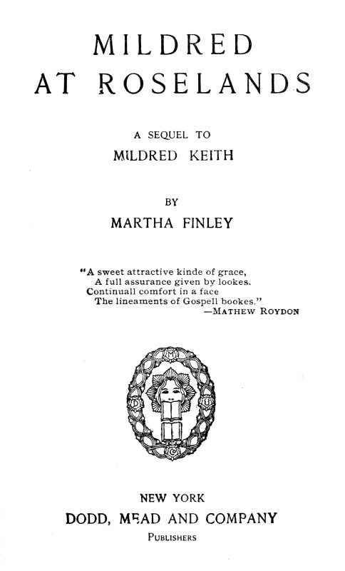 Mildred at Roselands / A Sequel to Mildred Keith cover