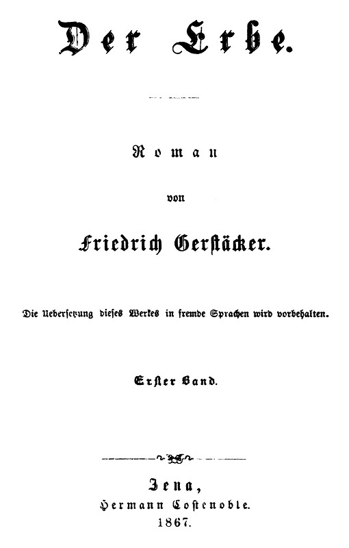 Der Erbe: Roman. Erster Band. cover