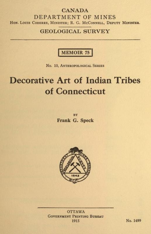 Decorative Art of Indian Tribes of Connecticut cover