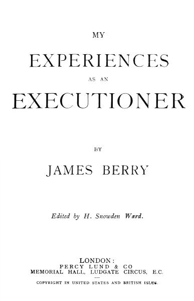 My Experiences as an Executioner cover