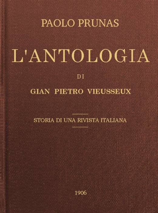 L'Antologia di Gian Pietro Vieusseux cover