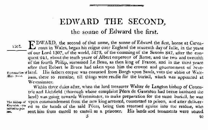 Chronicles of England, Scotland and Ireland (2 of 6): England (10 of 12) / Edward the Second, the Sonne of Edward the First cover