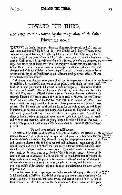 Chronicles of England, Scotland and Ireland (2 of 6): England (11 of 12) / Edward the Third, Who Came to the Crowne by the Resignation of His Father Edward the Second cover