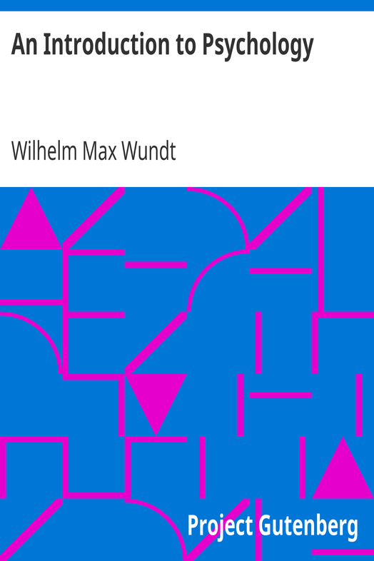 An Introduction to Psychology / Translated from the Second German Edition cover