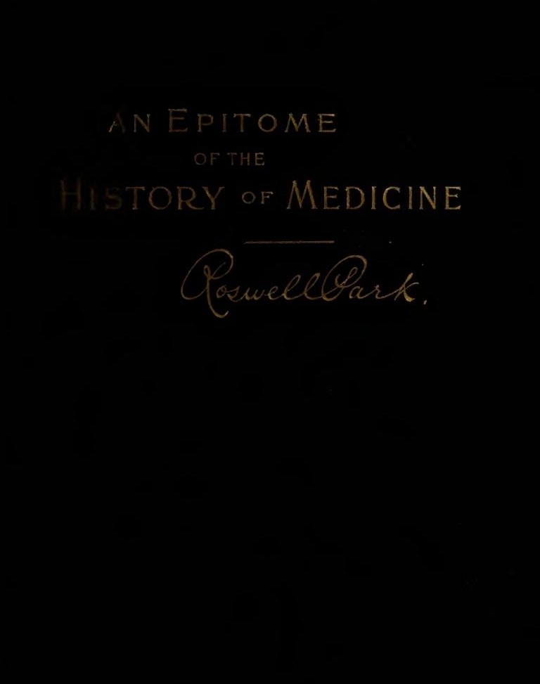 An Epitome of the History of Medicine cover