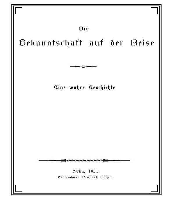 Die Bekanntschaft auf der Reise cover