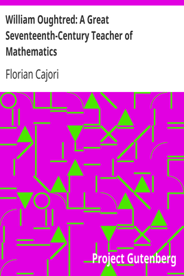 William Oughtred: A Great Seventeenth-Century Teacher of Mathematics cover