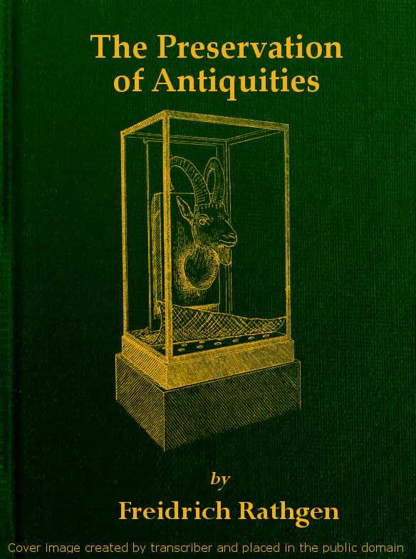 The preservation of antiquities cover