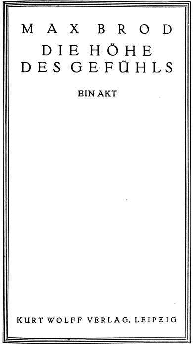 Die Höhe des Gefühls: Ein Akt cover