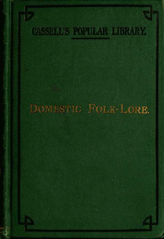 Domestic folk-lore cover
