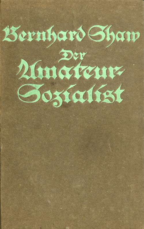 Der Amateursozialist: Roman cover