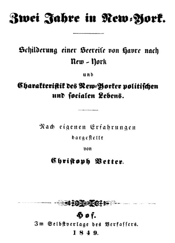 Zwei Jahre in New-York / Schilderung einer Seereise von Havre nach New-York und Charakteristik des New-Yorker politischen und socialen Lebens cover