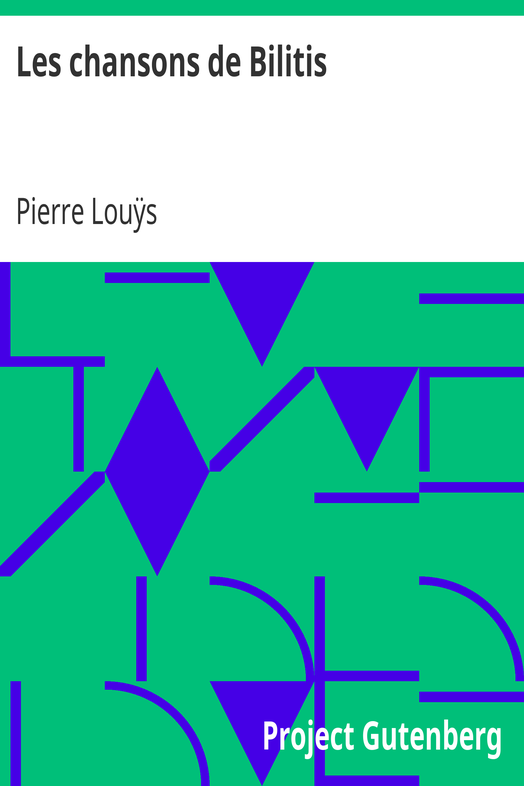 Les chansons de Bilitis cover
