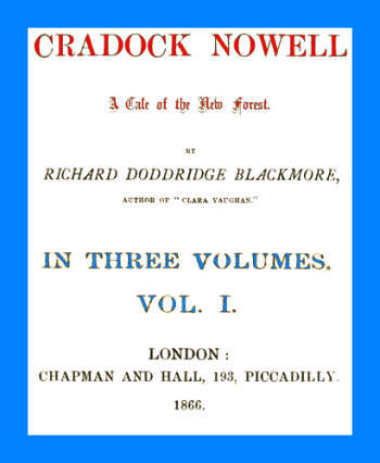 Cradock Nowell: A Tale of the New Forest. Vol. 1 (of 3) cover