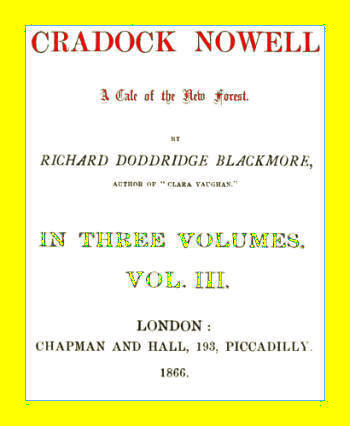 Cradock Nowell: A Tale of the New Forest. Vol. 3 (of 3) cover
