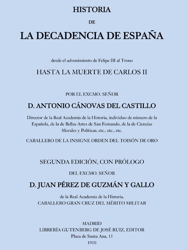 Historia de la decadencia de España cover