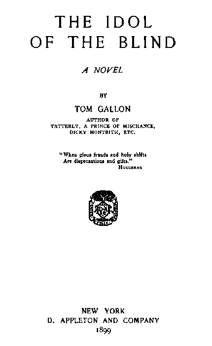 The Idol of the Blind: A Novel cover
