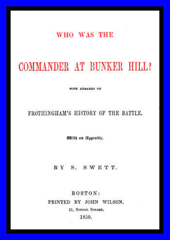 Who was the Commander at Bunker Hill? / With Remarks on Frothingham's History of the Battle cover