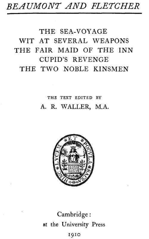 Beaumont and Fletcher's Works, Vol. 09 of 10 cover