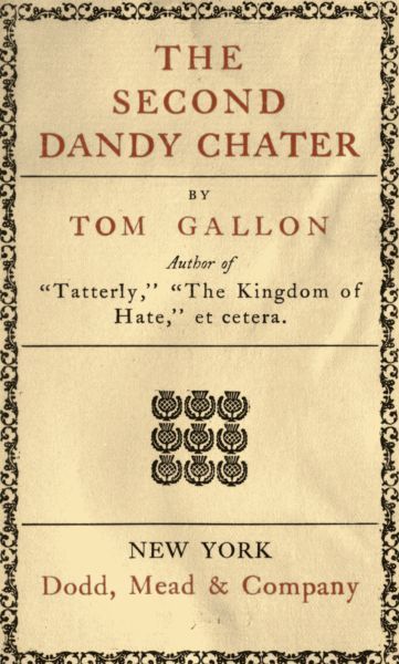 The Second Dandy Chater cover