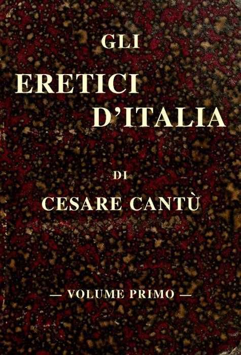 Gli eretici d'Italia, vol. I cover