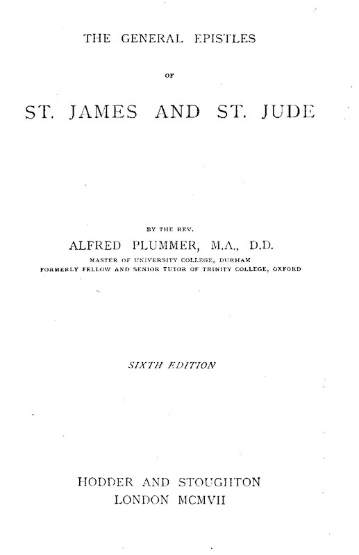 The Expositor's Bible: The General Epistles of St. James and St. Jude cover