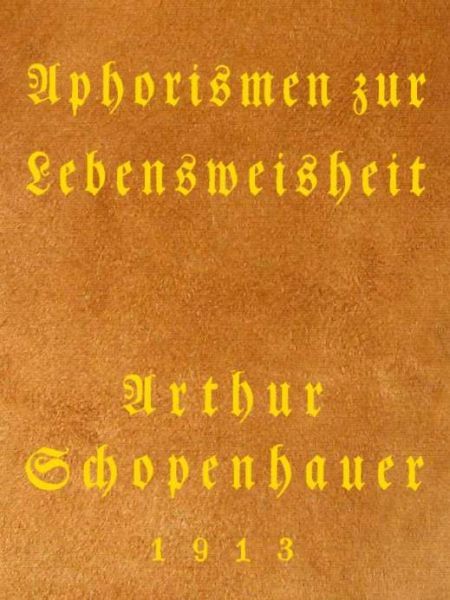 Aphorismen zur Lebensweisheit cover