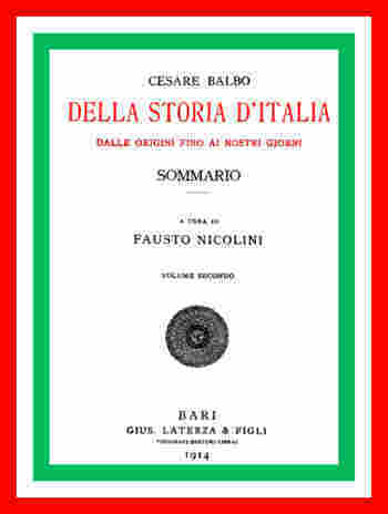 Della storia d'Italia dalle origini fino ai nostri giorni, sommario. v. 2 cover
