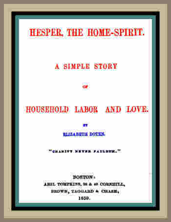 Hesper, the Home-Spirit: A simple story of household labor and love cover