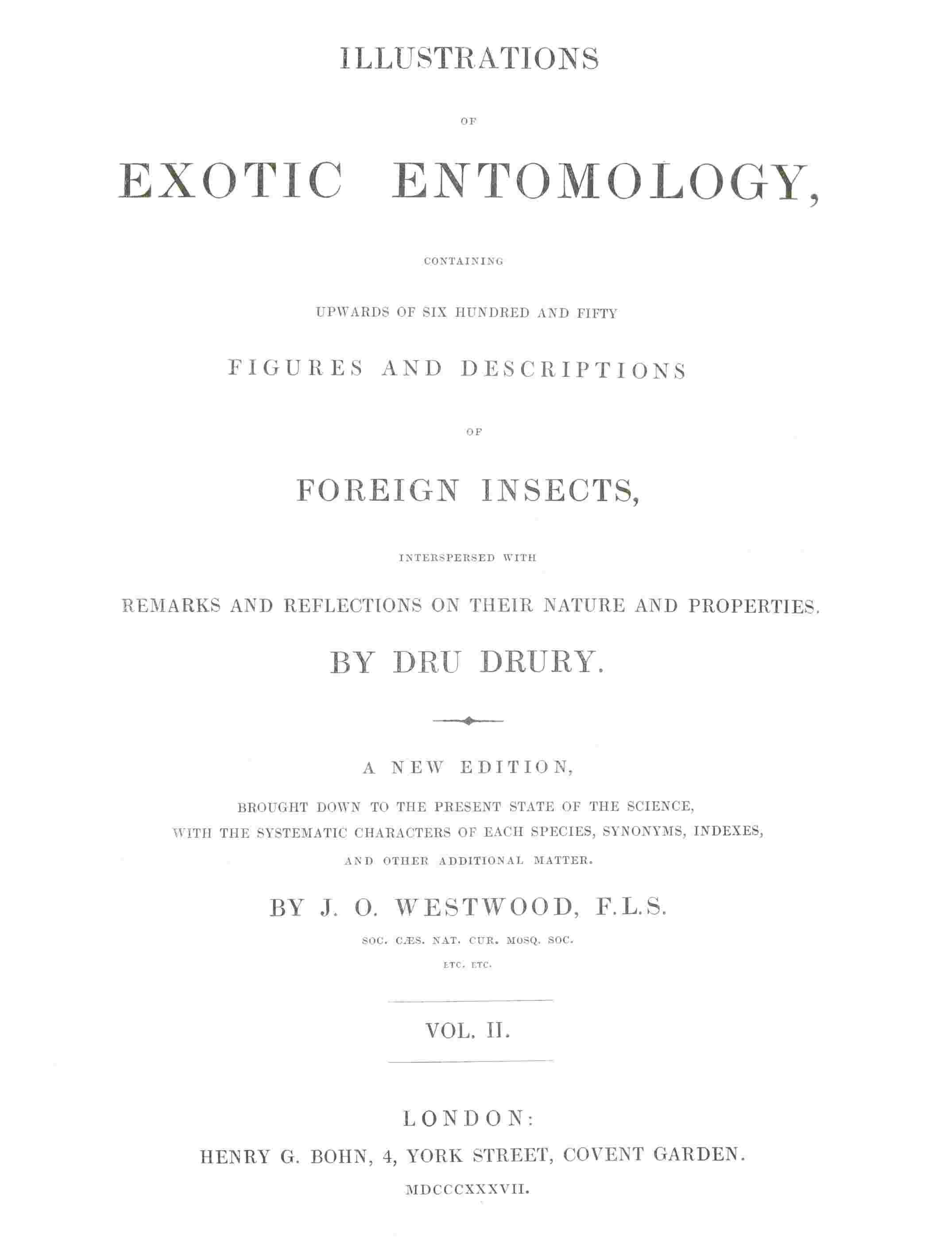 Illustrations of Exotic Entomology, Volume 2 cover