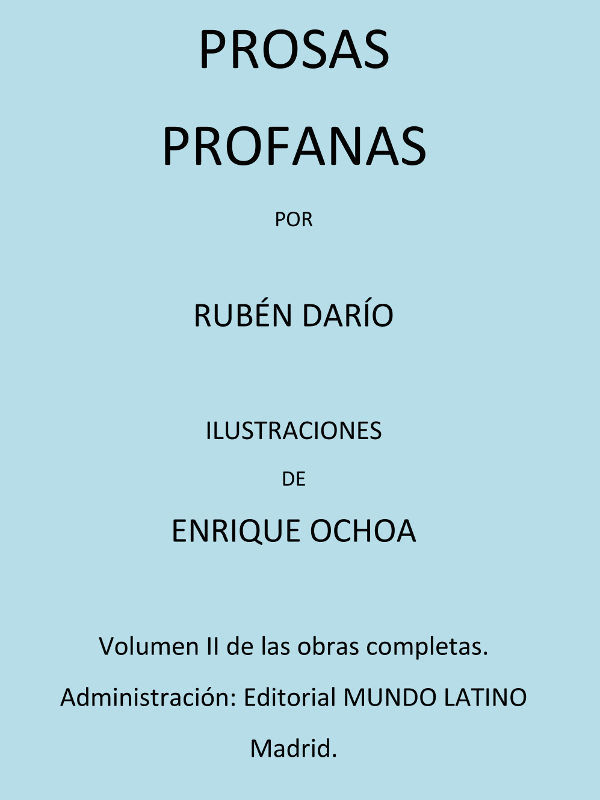 Prosas Profanas / Obras Completas Vol. II cover