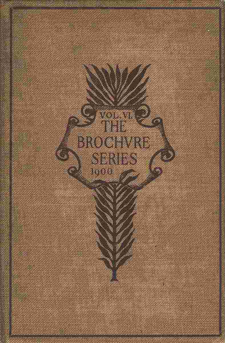 The Brochure Series of Architectural Illustration, vol. 06, No. 01, January 1900 / The Ten Most Beautiful Buildings in the United States. cover