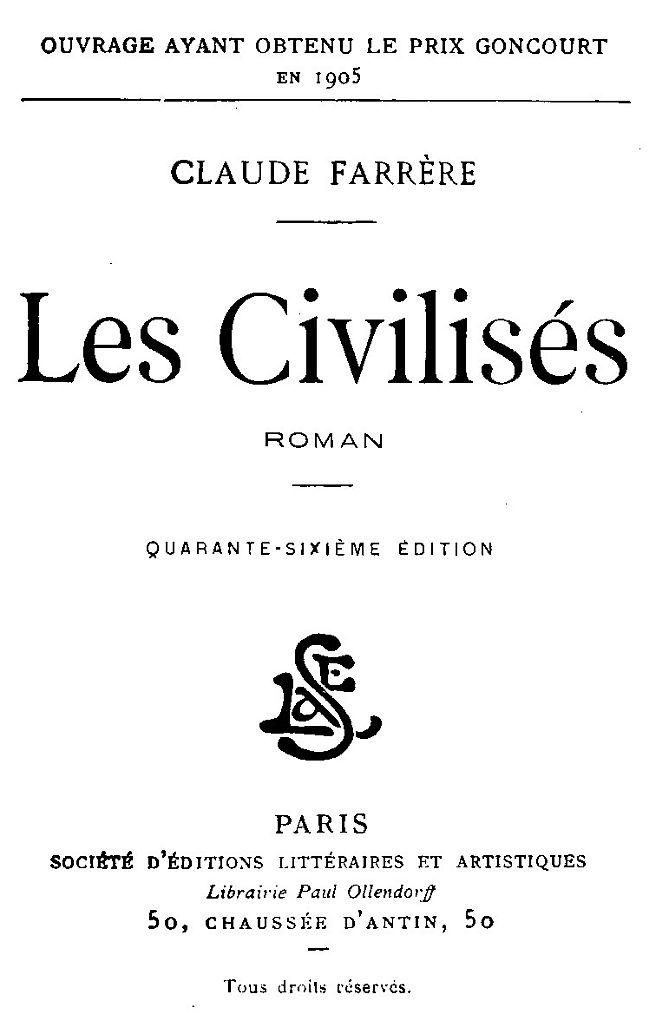 Les civilisés: Roman cover
