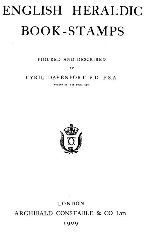 English Heraldic Book-stamps cover
