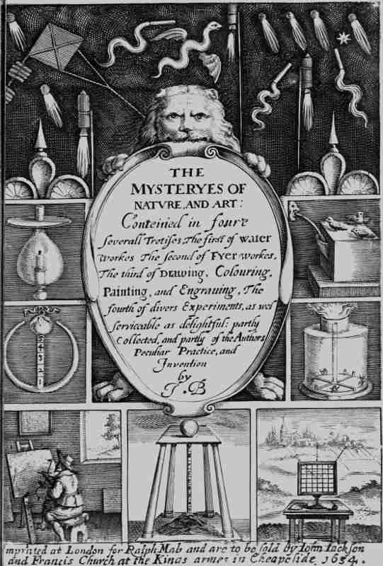 The Mysteryes of Nature and Art / Conteined in foure severall Tretises, The first of water workes, The second of Fyer workes, The third of Drawing, Colouring, Painting, and Engraving, The fourth of divers Experiments, as wel serviceable as delightful: partly Collected, and partly of the Authors Peculiar Practice, and Invention cover