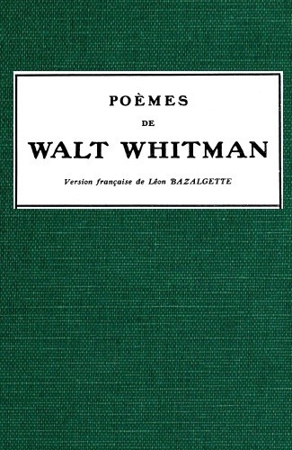 Poèmes de Walt Whitman cover