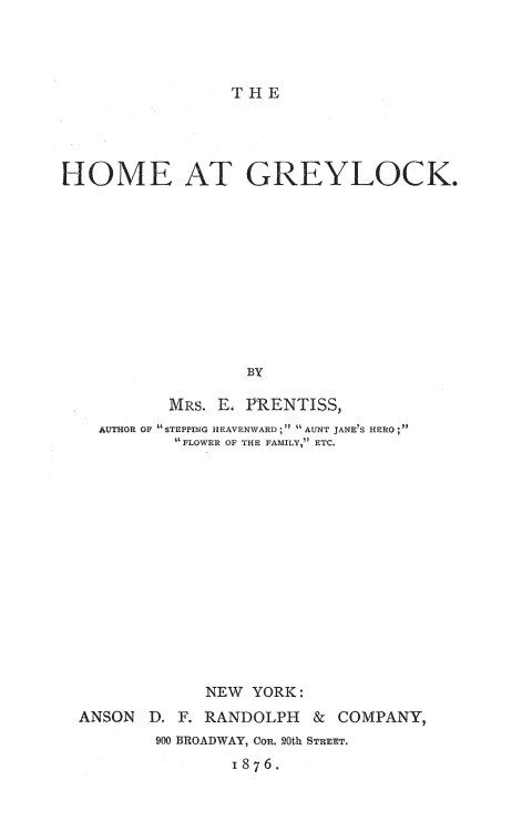 The Home at Greylock cover