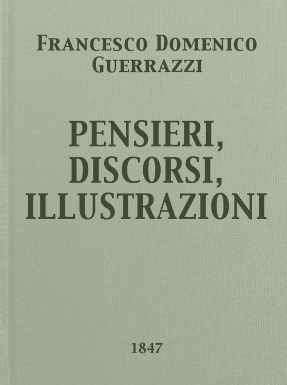 Pensieri, Discorsi, Illustrazioni cover