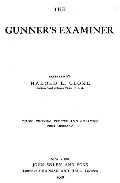 The Gunner's Examiner cover