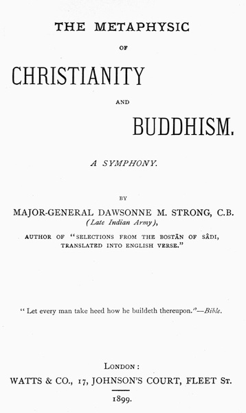 The Metaphysic of Christianity and Buddhism: A Symphony cover