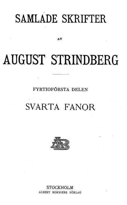 Svarta fanor: Sedeskildringar från sekelskiftet cover