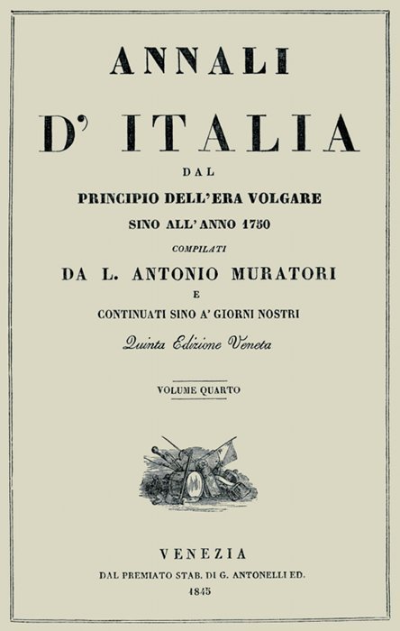 Annali d'Italia, vol. 4 / dal principio dell'era volgare sino all'anno 1750 cover