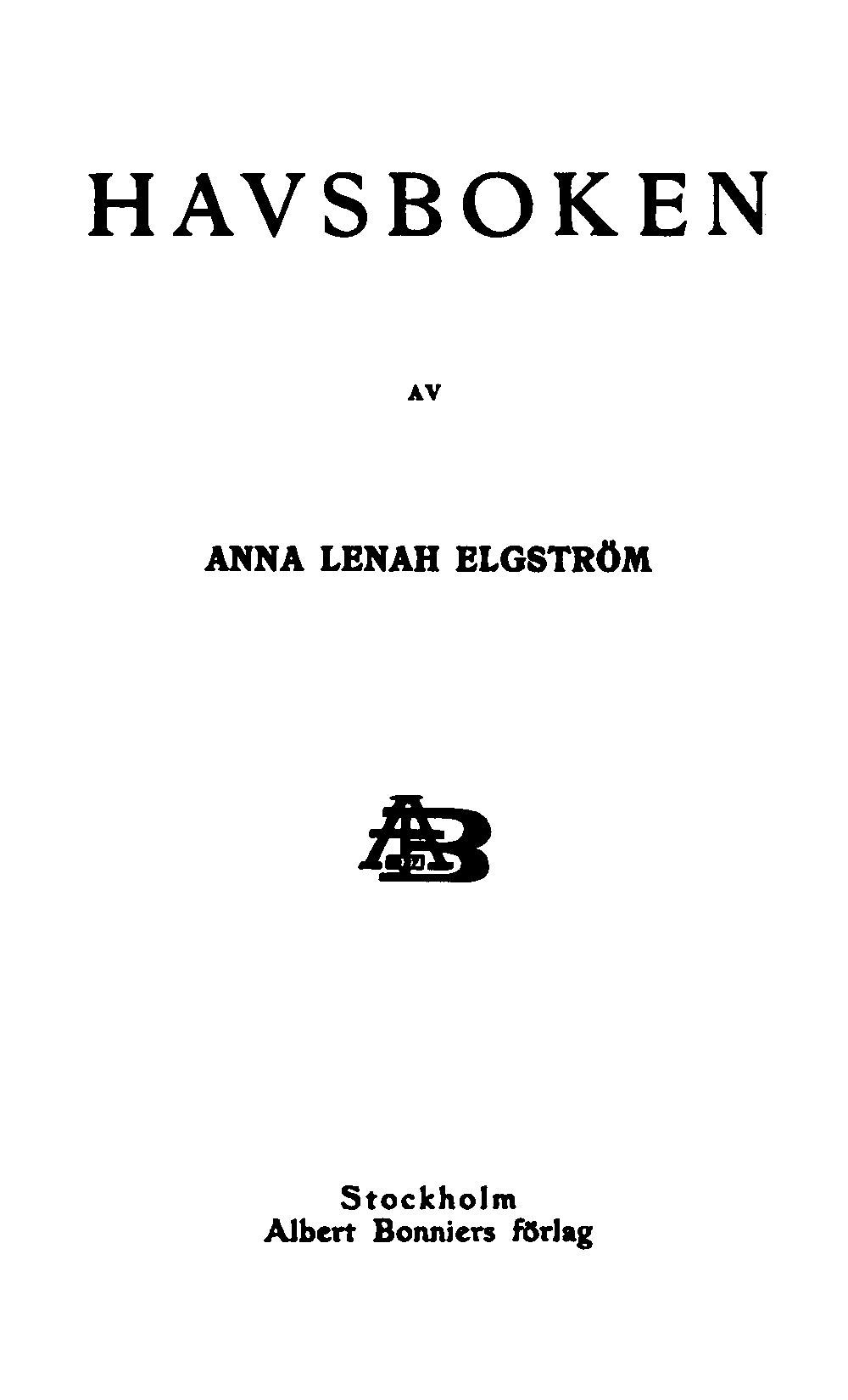 Havsboken cover